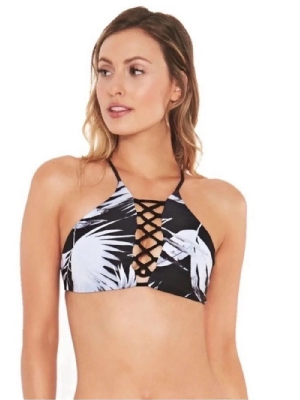 NEW L*Space Floral Reversible Bikini Set Nikki Top & Low Down Bottoms Medium